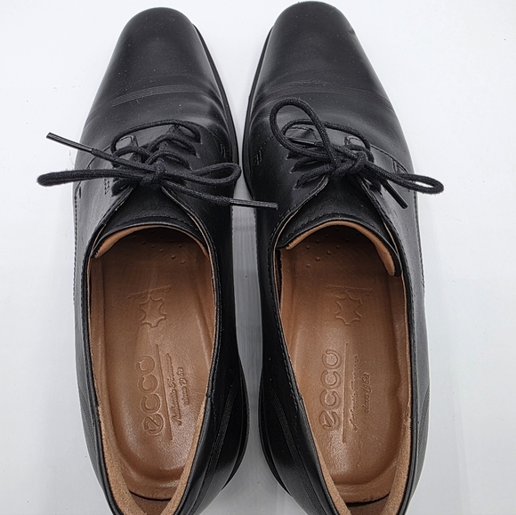 ECCO Mens Cairo Oxford Black Shoes Size 11 Or 11.5 (45) Lace Up Comfort Business main image 4
